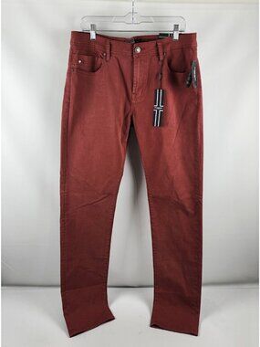 Liverpool Jeans Mens 34x34 Red Brick Rust Kingston Modern Straight Denim NWT